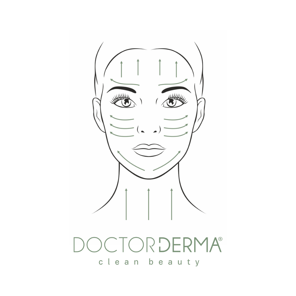 Doctor Derma Anleitung zur Gua Sha Gesichtsmassage mit Massagepfeilen für Lifting, Lymphdrainage und natürliche Hautpflege – Beauty Ritual für glatte, strahlende Haut.