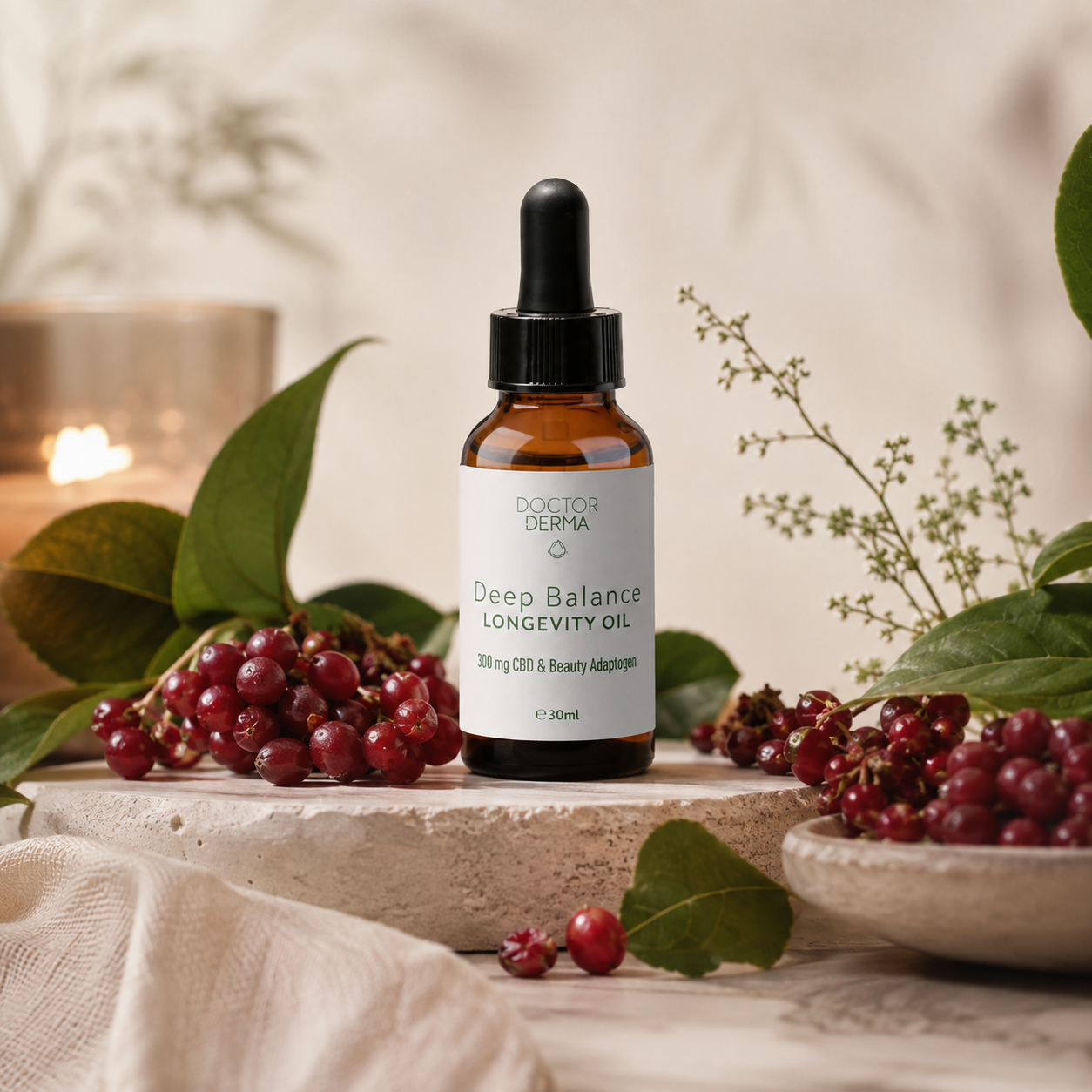 DOCTOR DERMA Deep Balance Longevity Oil mit 300 mg CBD und Schisandra