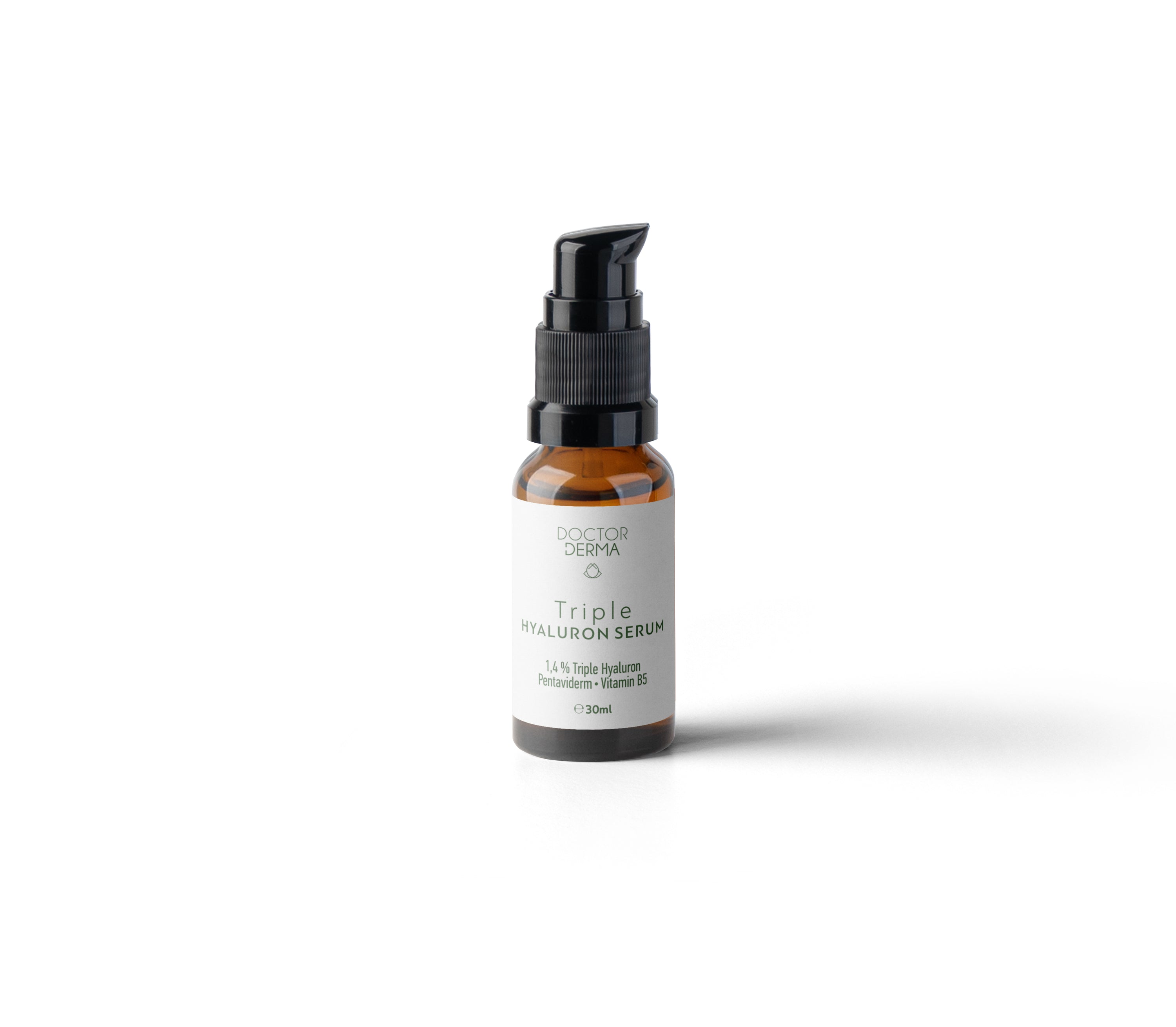freigestellte Produktflasche auf weißem Hintergrund
Doctor Derma Triple Hyaluron Serum mit 1,4 % Hyaluron für intensive Feuchtigkeit und glattere Haut