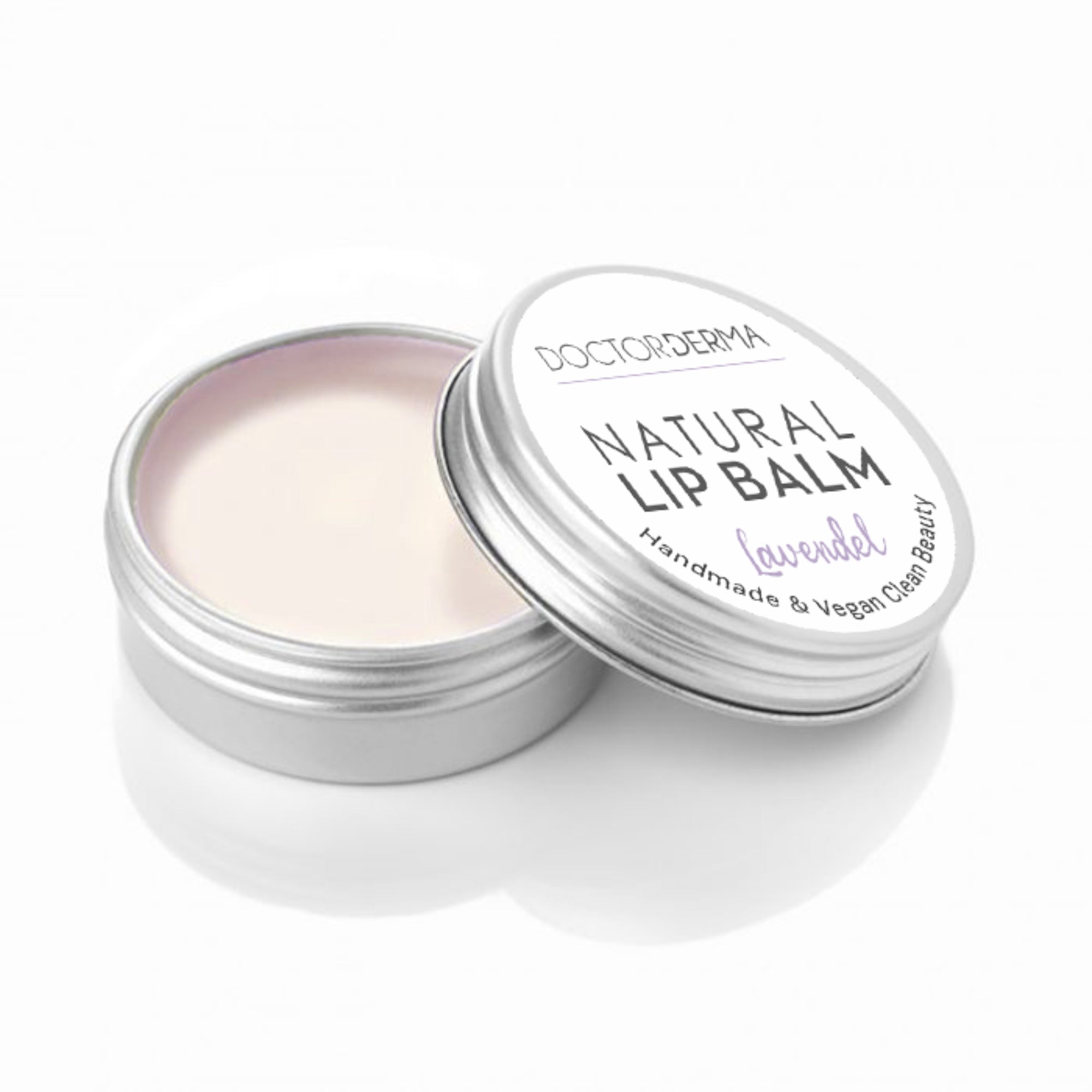 Doctor Derma Natural Lip Balm Lavender – veganer Lippenbalsam mit ätherischem Lavendelöl und Vitamin E für trockene, spröde Lippen und langanhaltende Pflege.